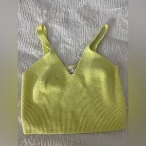 Target Universal Threads Neon Yellow/Green cotton crop top. Size medium